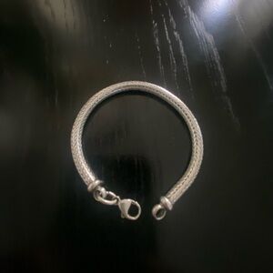 Sterling Silver 7” Rope Bracelet EUC